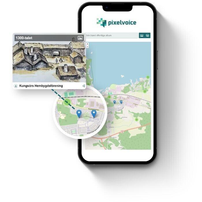 Audiobook med platsposition och QR-koder.